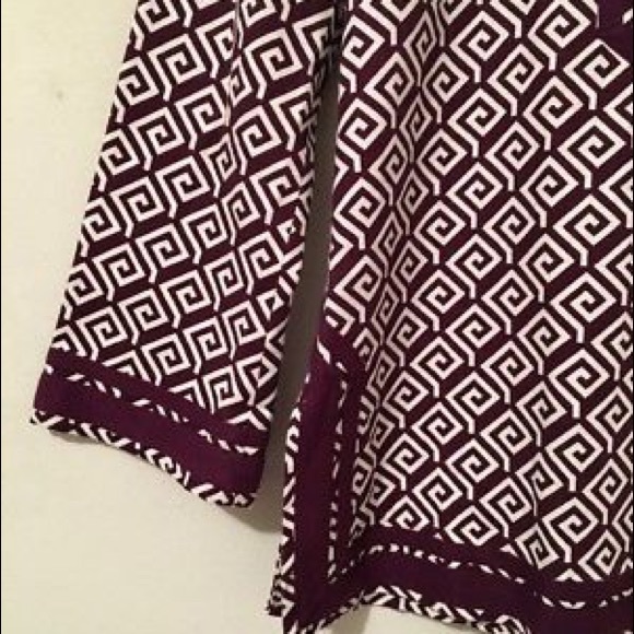 Tory Burch purple & white tunic-Long-sleeved. - Picture 3 of 7
